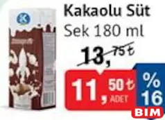 SEK KAKAOLU SÜT 180 ML